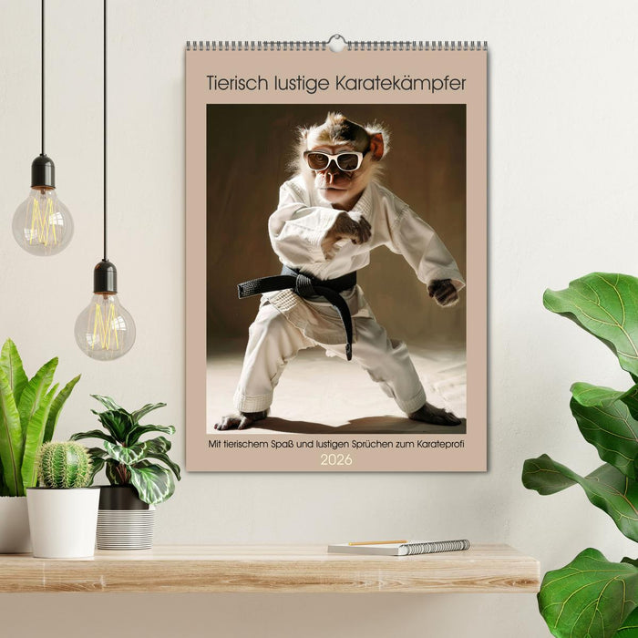 Tierisch lustige Karatekämpfer (CALVENDO Wandkalender 2026)