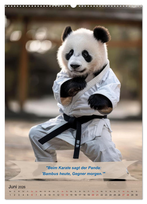 Tierisch lustige Karatekämpfer (CALVENDO Wandkalender 2026)