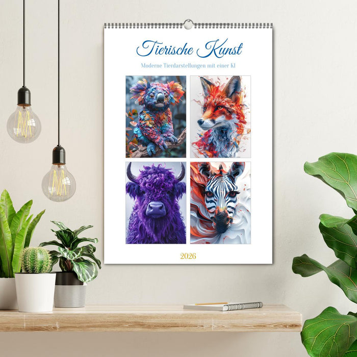 Tierische Kunst (CALVENDO Wandkalender 2026)