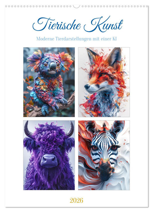 Tierische Kunst (CALVENDO Wandkalender 2026)