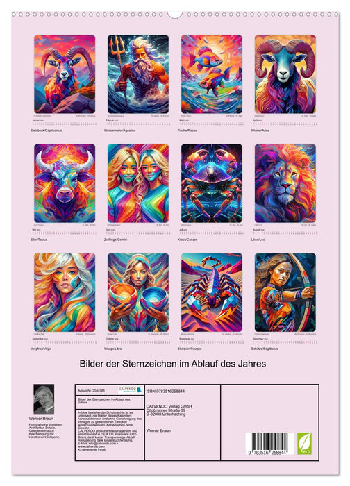 Bilder der Sternzeichen im Ablauf des Jahres (CALVENDO Premium Wandkalender 2026)