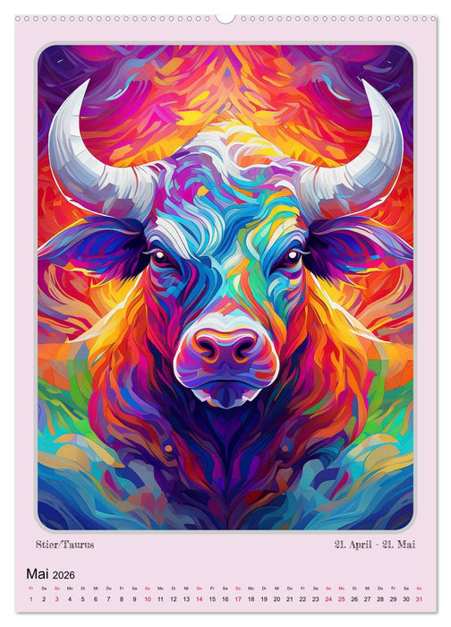 Bilder der Sternzeichen im Ablauf des Jahres (CALVENDO Premium Wandkalender 2026)