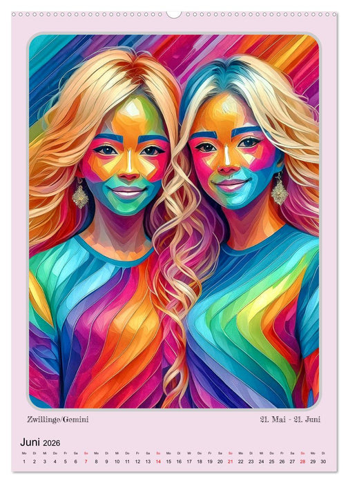 Bilder der Sternzeichen im Ablauf des Jahres (CALVENDO Premium Wandkalender 2026)