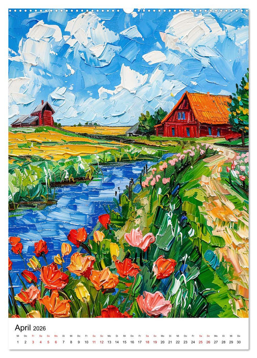 Niederländische Impressionen - Lebensgefühl zwischen Tulpen, Windmühlen und Grachten (CALVENDO Premium Wandkalender 2026)