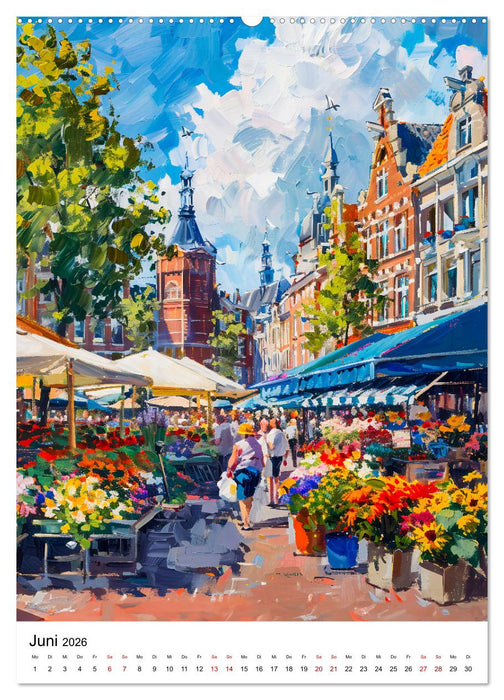 Niederländische Impressionen - Lebensgefühl zwischen Tulpen, Windmühlen und Grachten (CALVENDO Premium Wandkalender 2026)