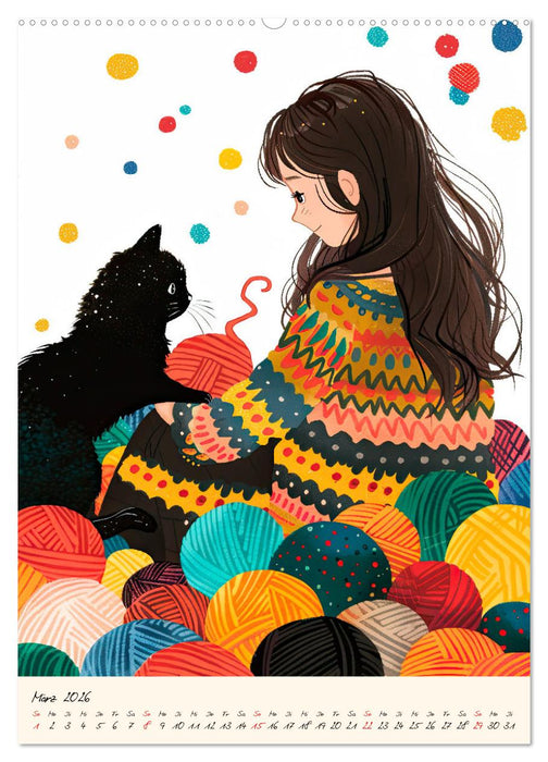 Im Strickfieber (CALVENDO Premium Wandkalender 2026)