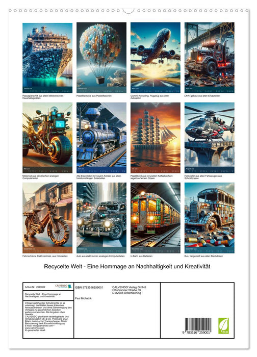 Recycelte Welt - Eine Hommage an Nachhaltigkeit und Kreativität (CALVENDO Premium Wandkalender 2026)