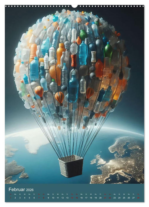 Recycelte Welt - Eine Hommage an Nachhaltigkeit und Kreativität (CALVENDO Premium Wandkalender 2026)