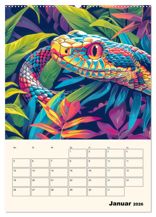 Dschungeltiere - Einzigartige Faszination (CALVENDO Wandkalender 2026)