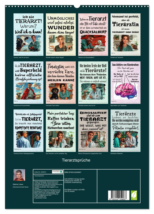 Tierarztsprüche (CALVENDO Premium Wandkalender 2026)