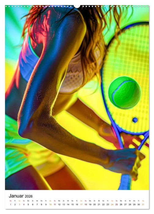 Tennis kreativ (CALVENDO Premium Wandkalender 2026)