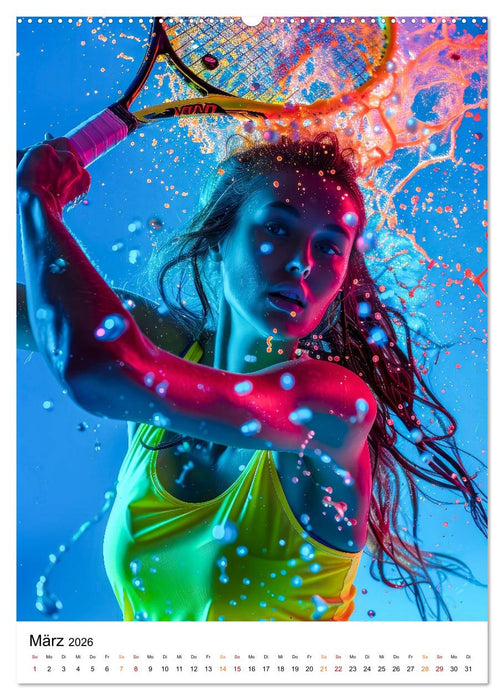 Tennis kreativ (CALVENDO Premium Wandkalender 2026)