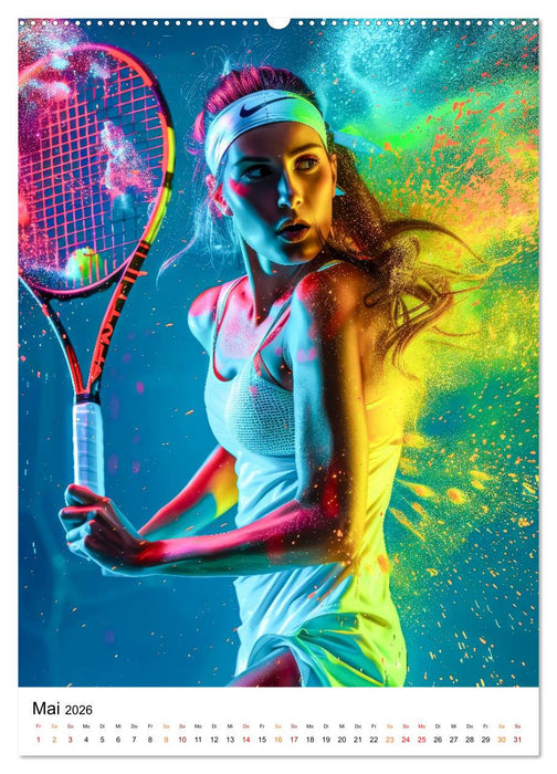 Tennis kreativ (CALVENDO Premium Wandkalender 2026)