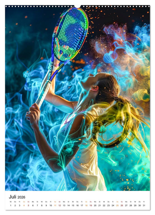 Tennis kreativ (CALVENDO Premium Wandkalender 2026)