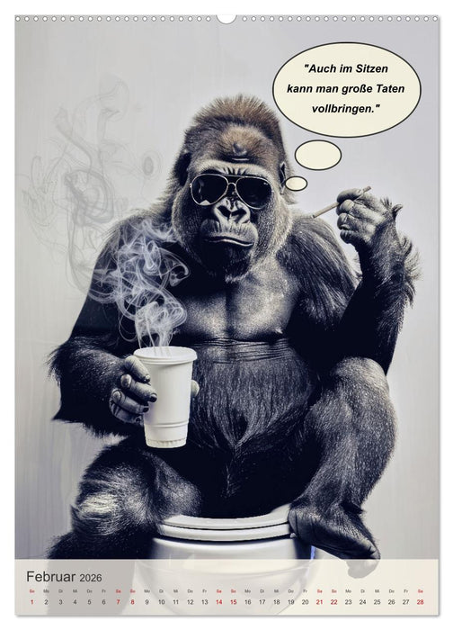 Tierisch lustiger Toilettenhumor (CALVENDO Wandkalender 2026)