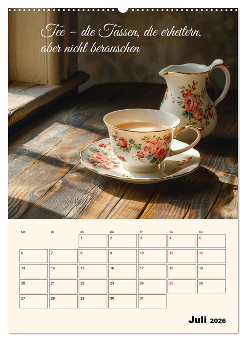 Du, mein geliebter Tee (CALVENDO Premium Wandkalender 2026)