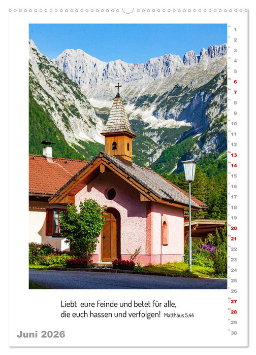 Kapellen mit Bibelzitaten (CALVENDO Wandkalender 2026)