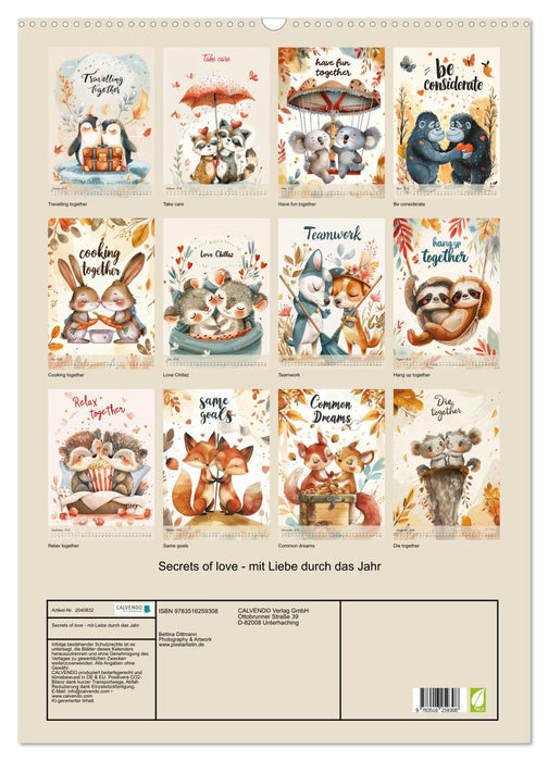 Secrets of love - mit Liebe durch das Jahr (CALVENDO Wandkalender 2026)