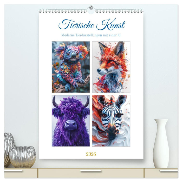 Tierische Kunst (CALVENDO Premium Wandkalender 2026)