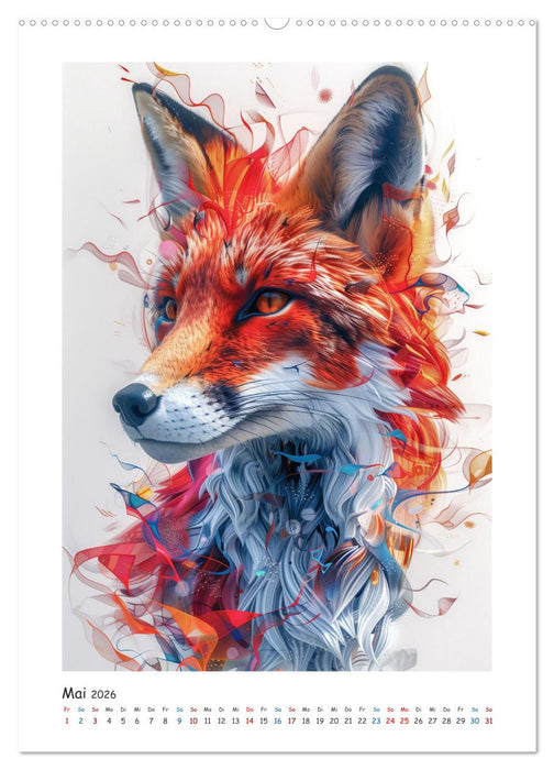 Tierische Kunst (CALVENDO Premium Wandkalender 2026)