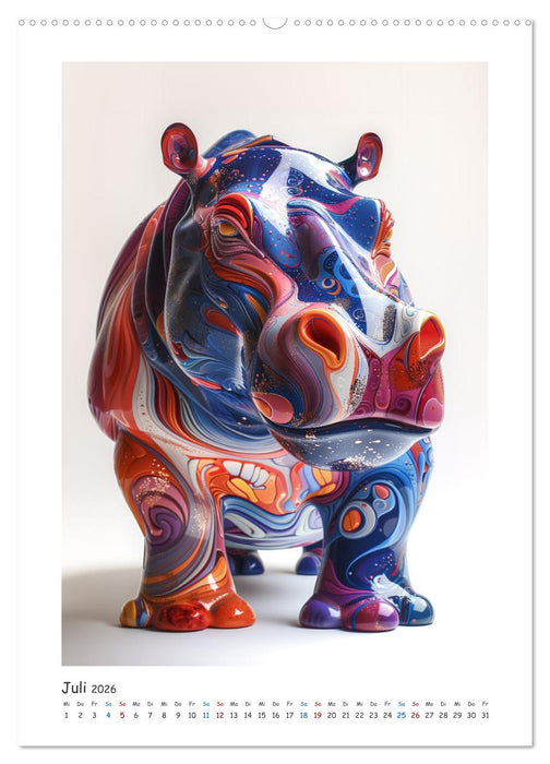 Tierische Kunst (CALVENDO Premium Wandkalender 2026)