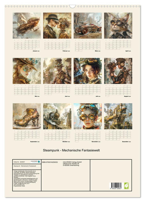 Steampunk - Mechanische Fantasiewelt (CALVENDO Wandkalender 2026)