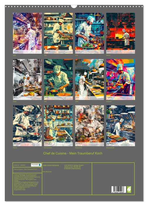 Chef de Cuisine - Mein Traumberuf Koch (CALVENDO Wandkalender 2026)