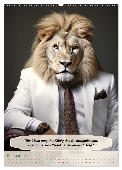 Tierisch lustige Managerweisheiten (CALVENDO Wandkalender 2026)