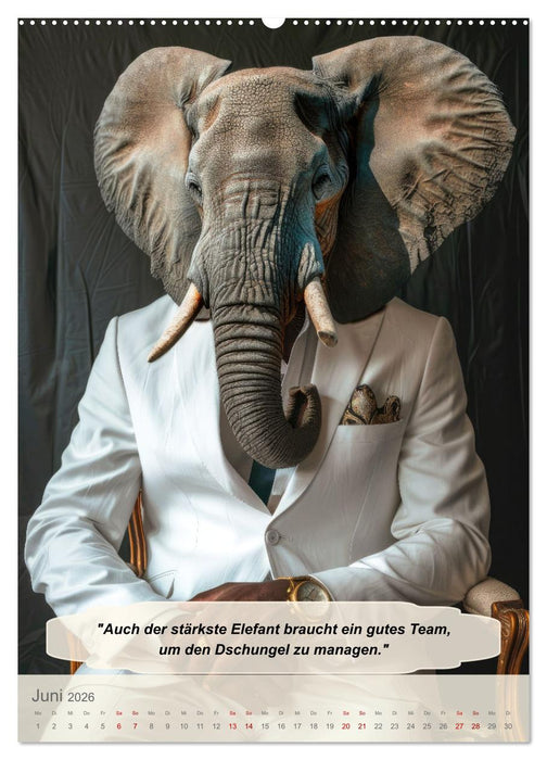 Tierisch lustige Managerweisheiten (CALVENDO Wandkalender 2026)