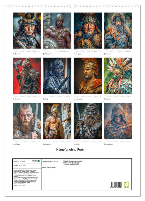 Kämpfer ohne Furcht (CALVENDO Wandkalender 2026)