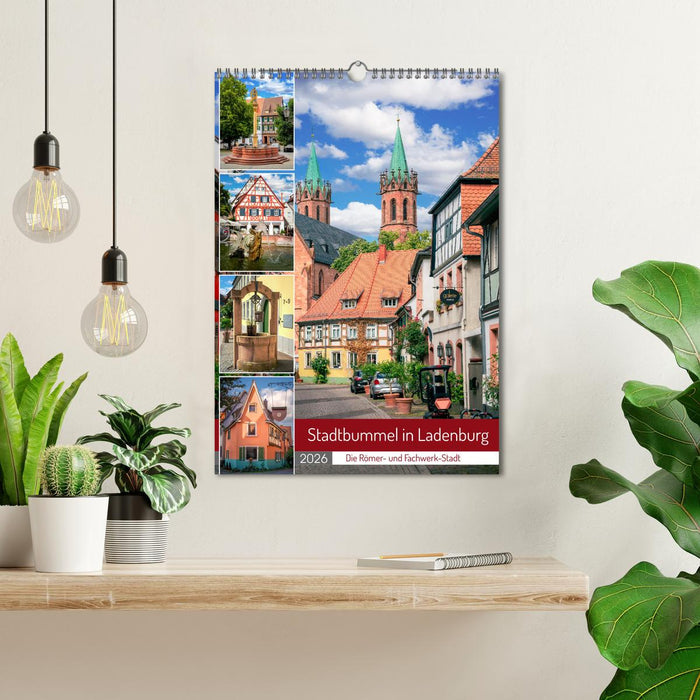 Stadtbummel in Ladenburg - Die Römer- und Fachwerk-Stadt (CALVENDO Wandkalender 2026)