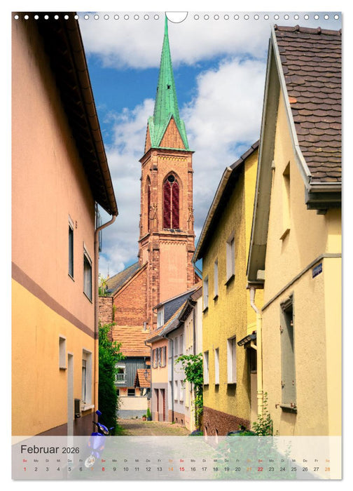 Stadtbummel in Ladenburg - Die Römer- und Fachwerk-Stadt (CALVENDO Wandkalender 2026)