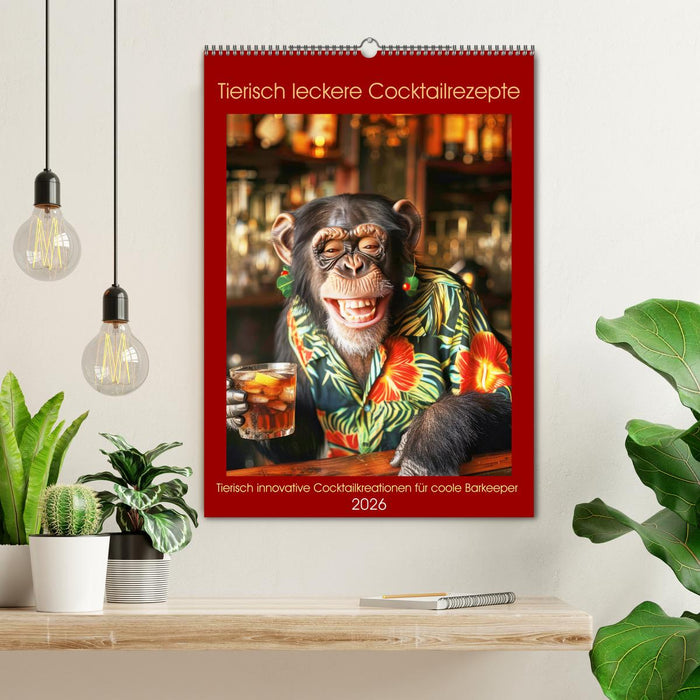 Tierisch leckere Cocktailrezepte (CALVENDO Wandkalender 2026)