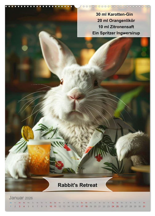 Tierisch leckere Cocktailrezepte (CALVENDO Wandkalender 2026)