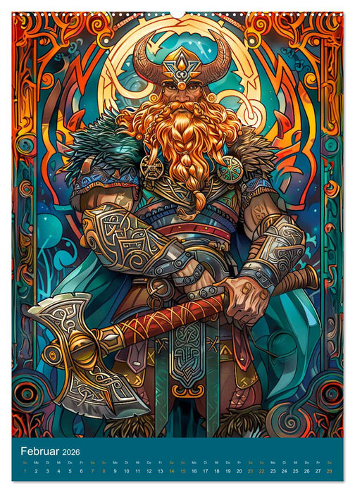 Wikinger Action - Comic-Helden inspiriert von den Nordmännern (CALVENDO Wandkalender 2026)