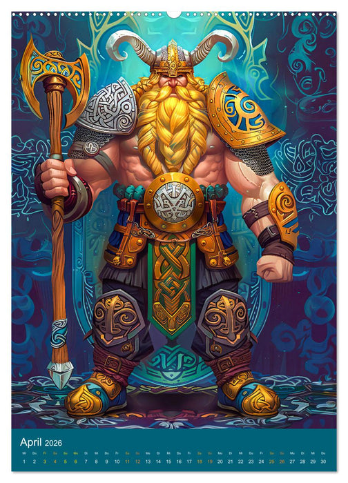 Wikinger Action - Comic-Helden inspiriert von den Nordmännern (CALVENDO Wandkalender 2026)