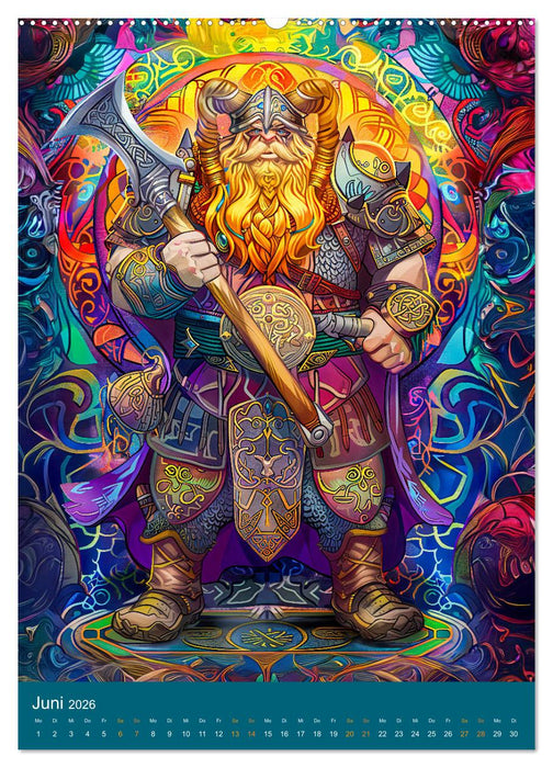 Wikinger Action - Comic-Helden inspiriert von den Nordmännern (CALVENDO Wandkalender 2026)