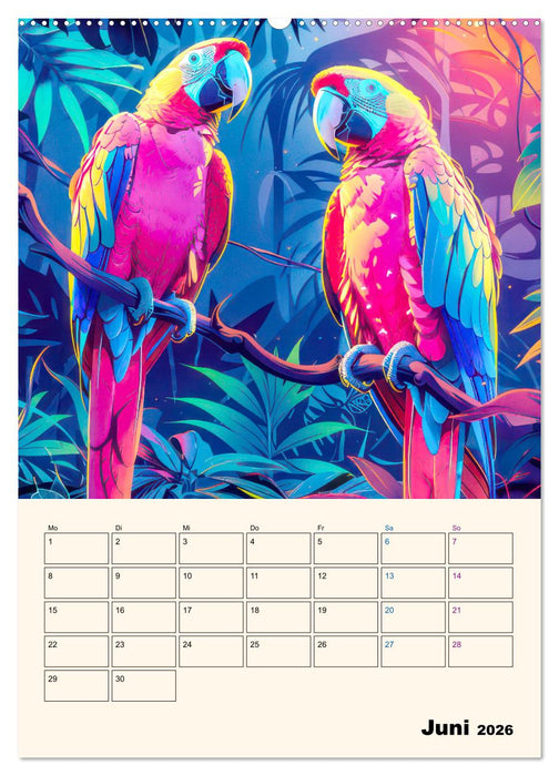 Dschungeltiere - Einzigartige Faszination (CALVENDO Premium Wandkalender 2026)