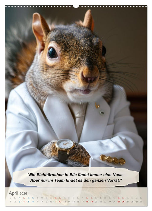 Tierisch lustige Managerweisheiten (CALVENDO Premium Wandkalender 2026)