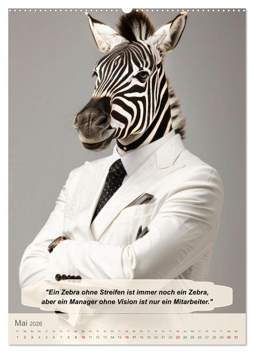 Tierisch lustige Managerweisheiten (CALVENDO Premium Wandkalender 2026)