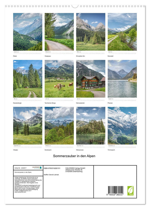 Sommerzauber in den Alpen (CALVENDO Premium Wandkalender 2026)