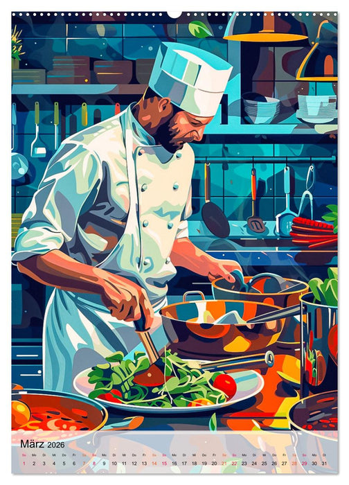 Chef de Cuisine - Mein Traumberuf Koch (CALVENDO Premium Wandkalender 2026)