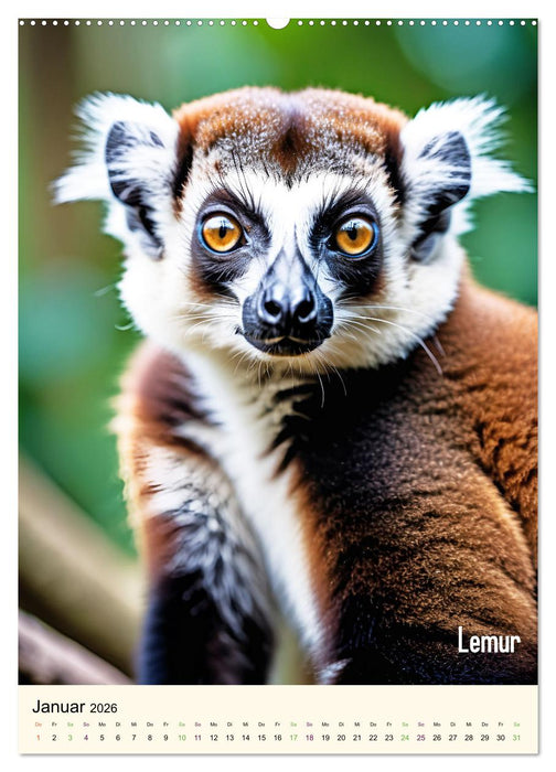 Intensive Blicke - Affen Porträts (CALVENDO Wandkalender 2026)