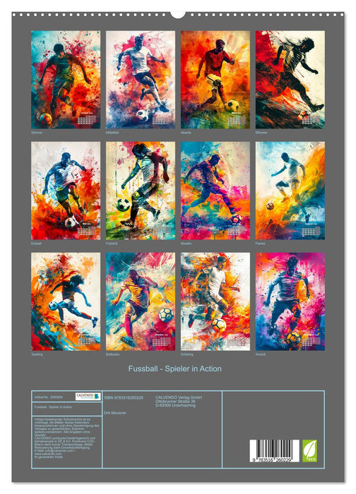 Fussball - Spieler in Action (CALVENDO Premium Wandkalender 2026)