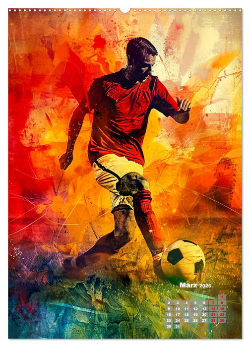 Fussball - Spieler in Action (CALVENDO Premium Wandkalender 2026)