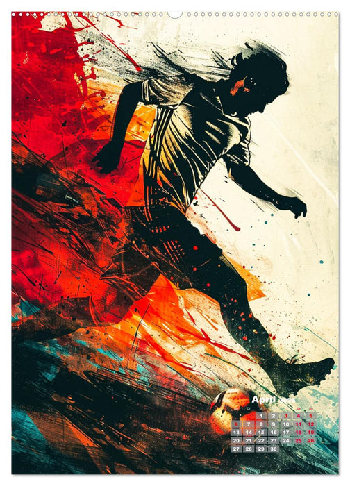 Fussball - Spieler in Action (CALVENDO Premium Wandkalender 2026)