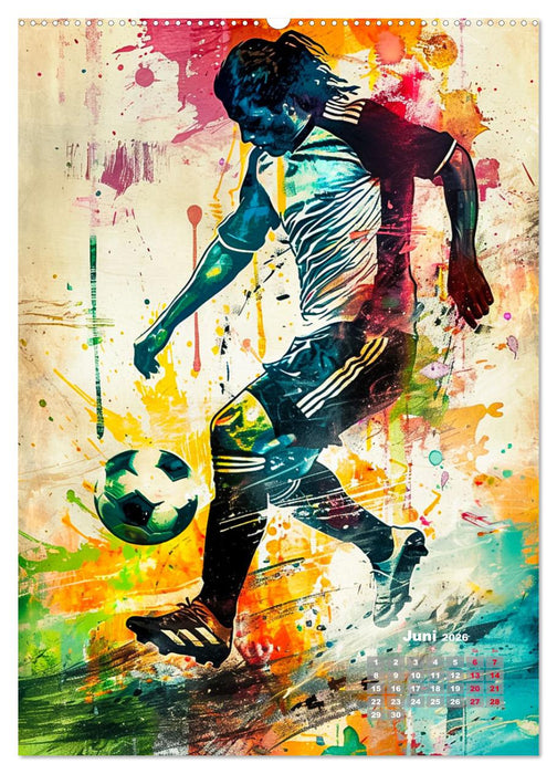 Fussball - Spieler in Action (CALVENDO Premium Wandkalender 2026)