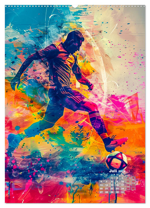 Fussball - Spieler in Action (CALVENDO Premium Wandkalender 2026)