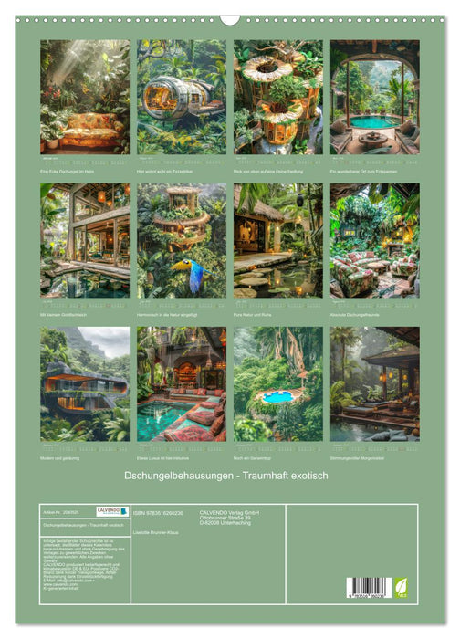 Dschungelbehausungen - Traumhaft exotisch (CALVENDO Wandkalender 2026)