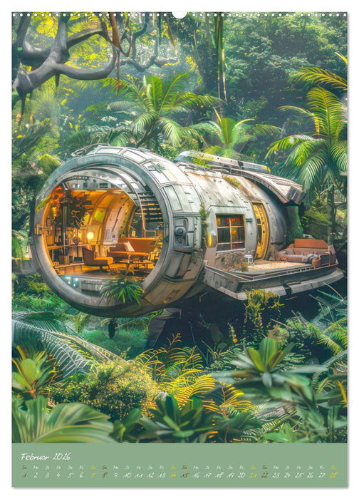 Dschungelbehausungen - Traumhaft exotisch (CALVENDO Wandkalender 2026)